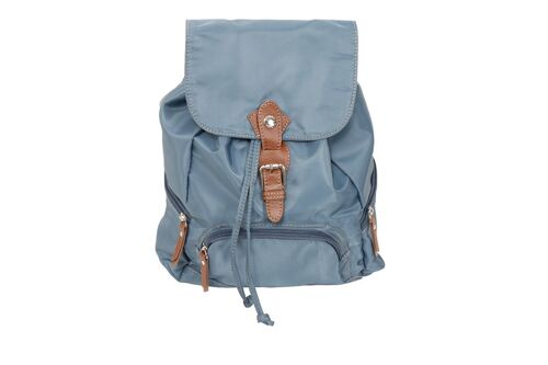 Sac à dos Katana Nylon garni croûte de cuir de vachette K 29307 - Bleu