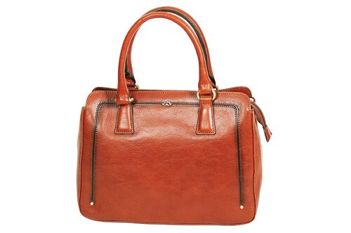 Sac à main Katana Cuir de Vachette collet végétal 66804 - Gold