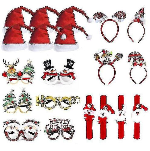 Joli chapeau de tête de Noël Toppers / bandeaux / lunettes Ensemble, pour la fête de Noël A