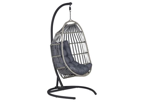 Fauteuil Suspendu Avec Support Sesia Gris Foncé