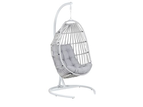 Fauteuil Suspendu Avec Support Sesia Gris Clair