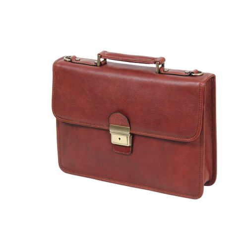 Cartable Katana Cuir de Vachette gras K31025 - Marron