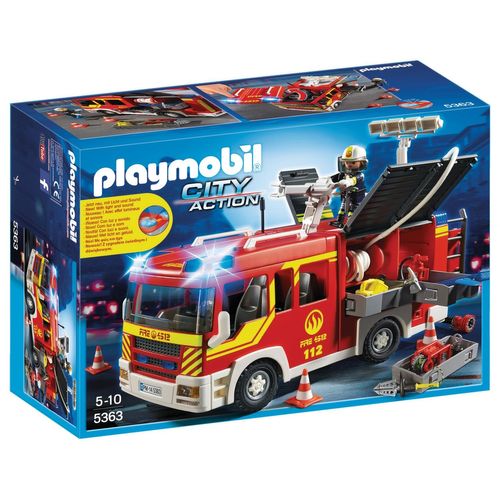 Playmobil 5363 - Fourgon De Pompier Avec Sirène