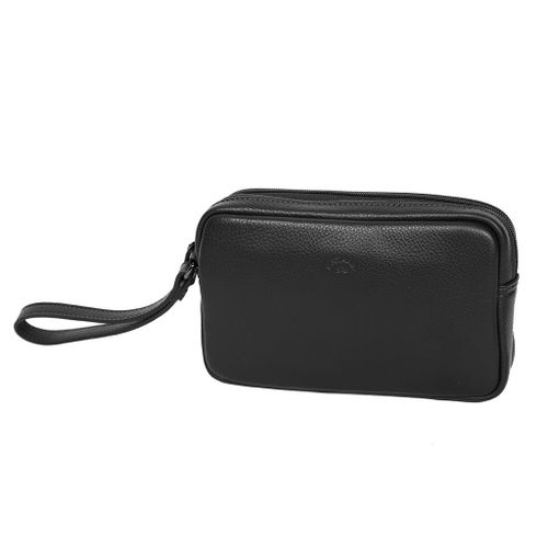 Pochette Katana Cuir de Vachette grainé 89620 - Noir