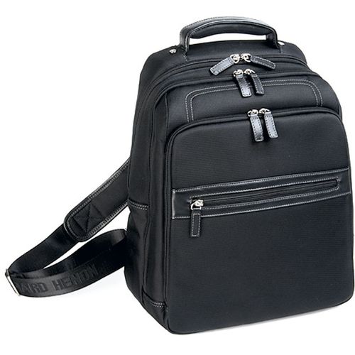 Sac à dos Gérard Henon New Styl' nylon garni cuir de Vachette GH 2306 - Noir