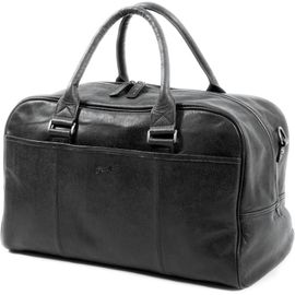 Sac de Voyage Weekender Gérard Henon Outland en Cuir de Vachette vieilli pleine fleur GH 8389 - Noir