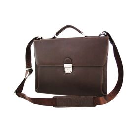 Cartable Katana 1 soufflet Cuir de Vachette grainé K 69326 - Marron