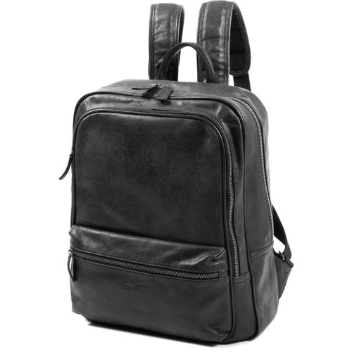 Sac à dos Gérard Henon Outland en Cuir de Vachette vieilli pleine fleur GH 8366 - Noir