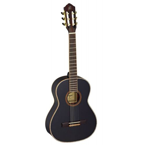 Ortega R221-3/4 - Guitare Classique 3/4 - Noir Brillant (+Housse)