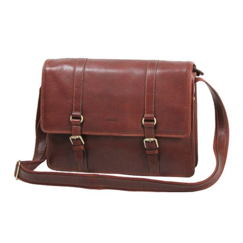 Besace Katana Cuir de Vachette gras K 36847 - Marron