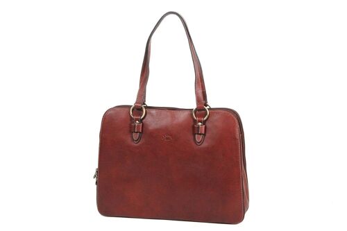 Sac shopping Katana en cuir de Vachette gras K 32596 - Marron