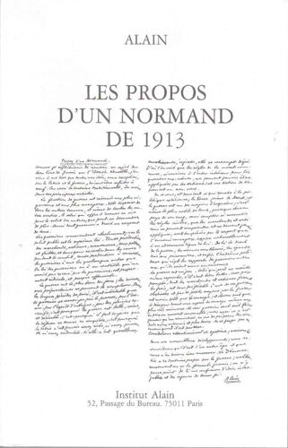 Les Propos D'un Normand De 1913