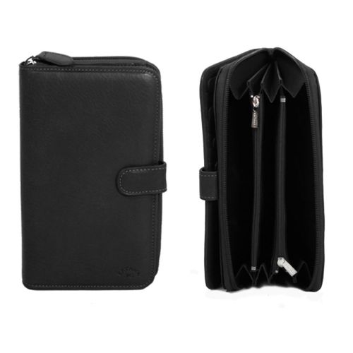 Porte-feuille Katana en Cuir de Vachette gras 253054 - Noir
