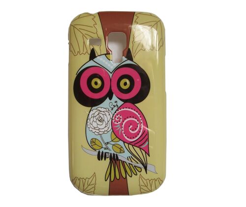 Coque Rigide Pour Samsung Galaxy Trend S7560/7562 Chouette Hibou Vert/Rose Par Foneconnect