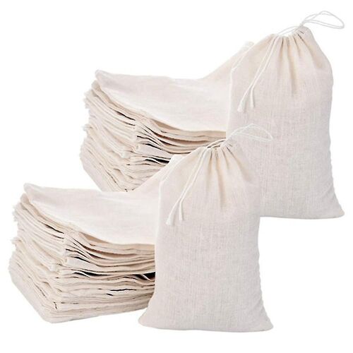 50 Pack De Mousseline De Coton Sacs À Cordon Polyvalents Pour Thé Bijoux De Mariage Cotillons Storag Wuqx