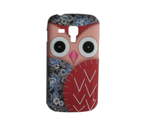 Coque Rigide Pour Galaxy Trend S7560/7562 Chouette Hibou Rouge Et Liberty Bleu Par Foneconnect