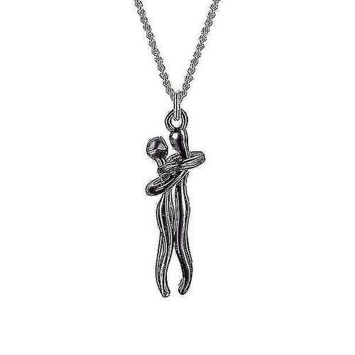 Couple Hug Pendentif Collier Bijoux Simple Et Elégant Clavicule Chaîne