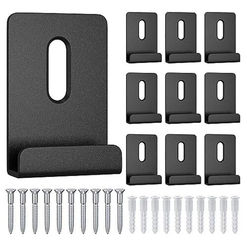 10 Pcs Métal Miroir Clips Large Canal Miroir Cintre Clip Kit Grand Lourd Retenue Clips pour Miroirs avec Vis Clips