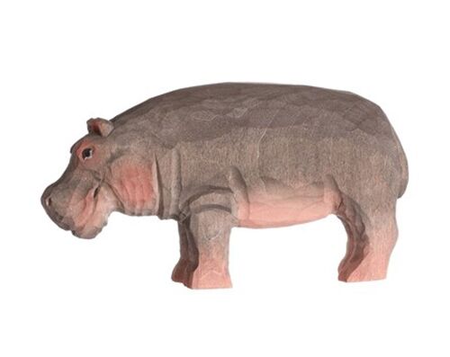 Figurine Hippopotame en bois