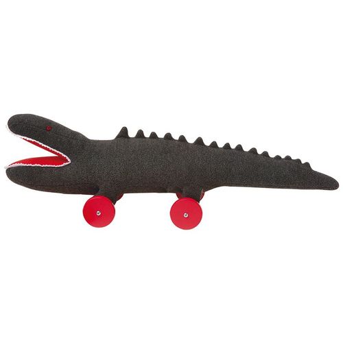 Crocodile noir à roulettes