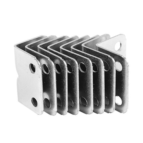Accolades D'angle En Acier Inoxydable Support D'angle Silver Tone 8pcs