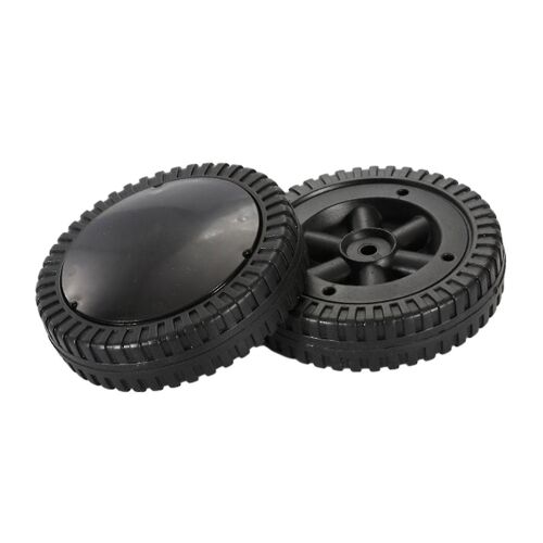 Pack de 2 roues de barbecue à roulement doux noir de 6 pouces de pneus pour barbecues