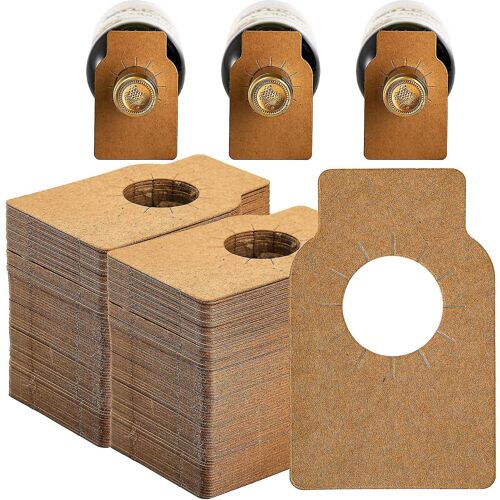200 Pcs Wine Bottle Tags, Kraft Paper Wine Cellar Labels, Réutilisables Custom Bottle Neck Gift Tags pour Champagne