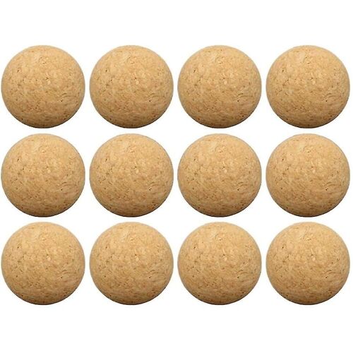 12pcs Boules de liège pour baby-foot, balles de liège naturelles très silencieusement (diamètre 36mm)