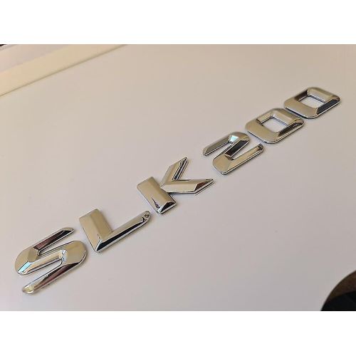Slk200 Argent Chrome Lettre Numéro De Coffre Arrière Badge Emblème Slk Classe Mercedes