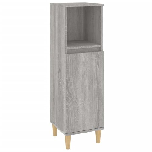 vidaXL Armoire salle de bain sonoma gris 30x30x100 cm