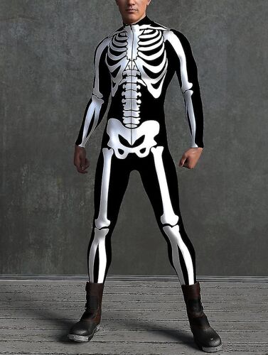 Déguisement Squelette Homme - Déguisement Halloween Homme Pour Homme - Squelette Noir Et Blanc (Get It)