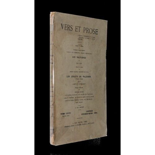 Vers Et Prose, Tome Xxxvi : Les Nocturnes - Les Chants De Maldoror, Etc.)