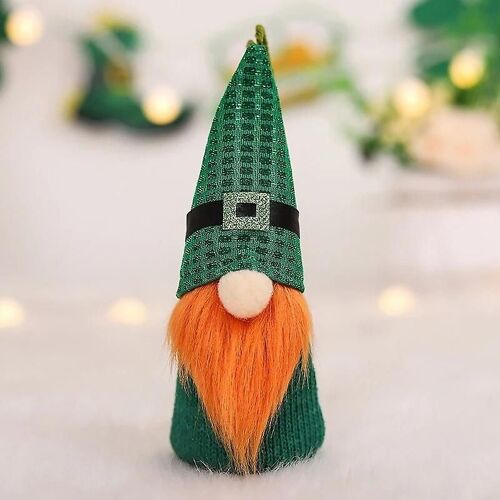 St Patrick'S Day Decoration Doll Green Plush Gnome Faceless Doll Irish Day Party Decor Saint Patrick Ornaments Irish Gifts
