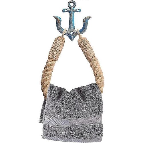 Vintage Toilet Paper Holder - Industrial Rope - For Bathroom Metal Anchor Pattern, Bathroom Paper Holder