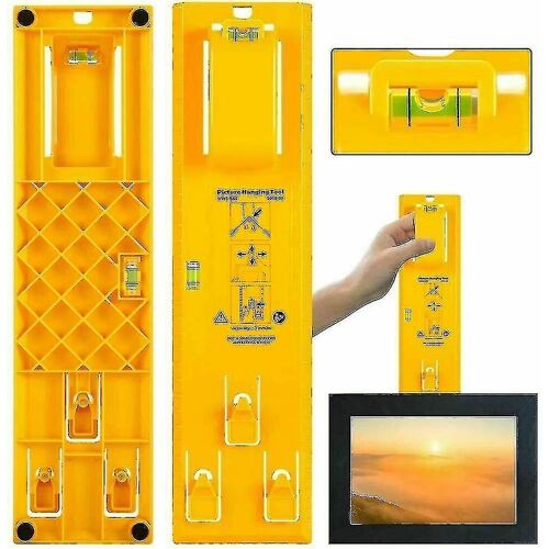 Frame Hanger Picture Wall Hanging Easy Tool Photo Hanging Kit Level Ruler Decor
