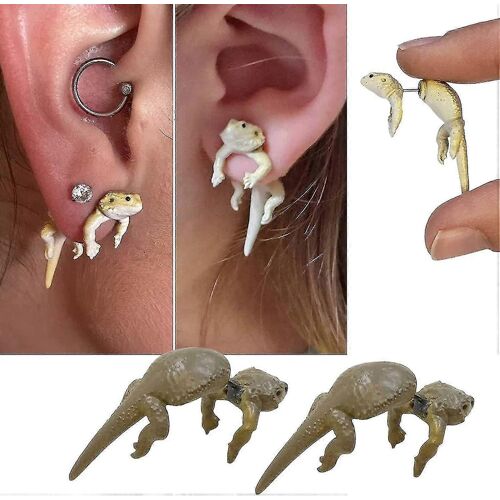 Oreilles De Lézard Pour Les Amateurs De Reptiles, Boucles D'oreilles Créatives Drôles D¿Animaux De Lézard Pour Femmes Filles