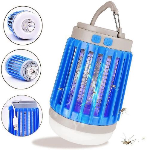 Lampe anti-moustique solaire trois en un lampe anti-moustique étanche USB rechargeable camping lampe anti-moustiques