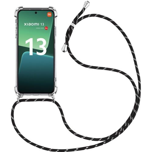 Coque Pour Xiaomi 13 Transparente Coins Renforcés Souple Avec Cordon Noir - E.F.Connection