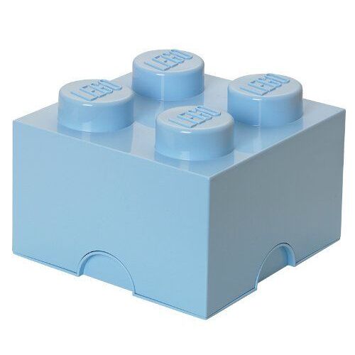 Lego 40031736 - Brique Rangement Empilable - Bleu Clair - 4 Plots