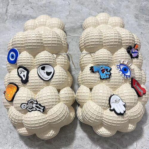 Bubble Slides With Charms Beach Hommes Femmes Bubble Sandales 2022 Summer House Chaussures Plateforme Bubble Ball Slippers Hommes Taille 35-48