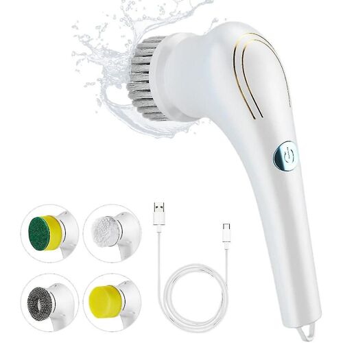 Multifunctional Cleaning Brush With 5 Cordless Heads For Kitchen, Bathroom, Wall, Window, Tile, Bathtub, Car Cleaning