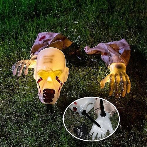 Halloween Decorations Outdoor Statues Lighted Zombie Groundbreaker