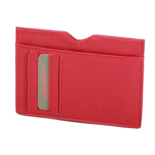 Porte cartes Gérard Henon Softline Cuir de Vachette Lisse GH 33585 - Rouge