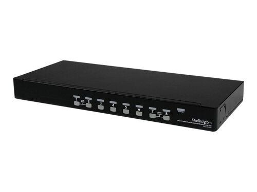 StarTech.com Switch KVM USB VGA 8 ports à montage en rack 1U avec OSD - Commutateur KVM - 8 x KVM port(s) - 1 utilisateur local - de bureau - pour P/N: RK3236BKF, RKCONS1701, RKCONS17HD...