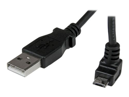 StarTech.com Câble Micro USB 1 m - A vers Micro B coudé 90° vers le haut - Câble USB Micro B Angle Coude vers le haut - Noir 1m - Câble USB - Micro-USB de type B (M) pour USB (M) - USB 2.0 - 1 m...