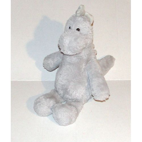 Doudou Dragon Gris Bouchara Eurodif - Peluche Dinosaure 35 Cm