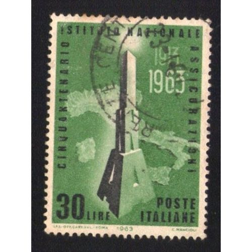 Italie 1963 Oblitéré Rond Used Stamp 50 Ans De L'institut National D'assurances