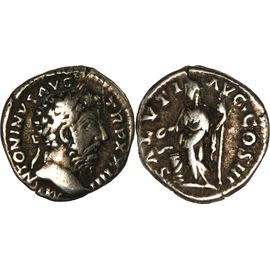 Rome - Denier - Marc Aurele - Salvti Avg Cos Iii - 170 Ad - Argent - Rare - Ric.222 - 22-049