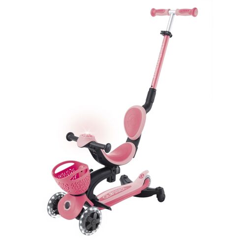 Globber - Trottinette Évolutive Go-Up Baby 360 Lights - Rose Corail