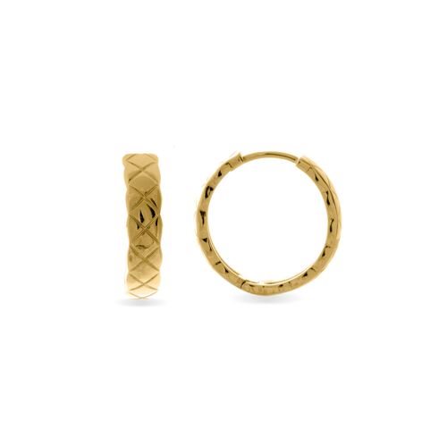 Boucles D'oreilles Luxenter Naz En Or Jaune 18 Carats